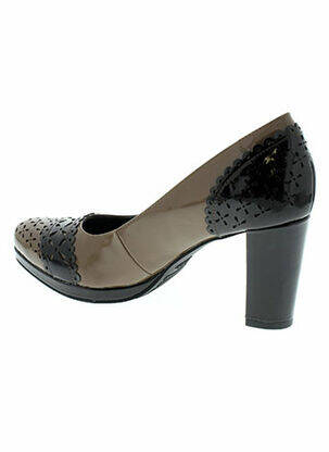 Escarpins matière lisse talon de 4 à 6cm marron FRANCE MODE femme