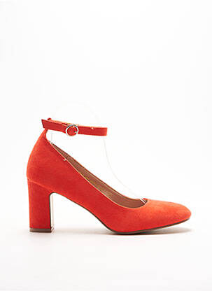 Escarpins fermeture boucle(s) talon de 4 à 6cm orange STELLA femme