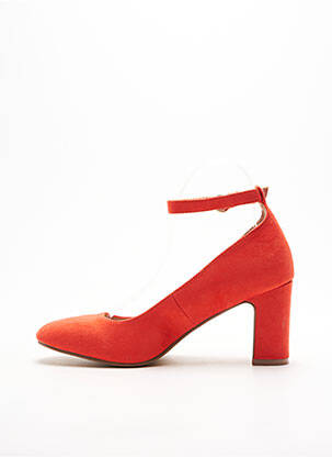 Escarpins fermeture boucle(s) talon de 4 à 6cm orange STELLA femme