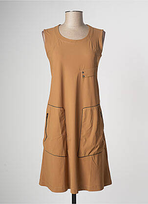 Robe courte manches courtes manches courtes marron PLATINE COLLECTION femme