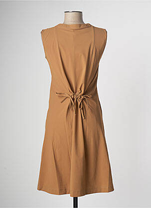 Robe courte manches courtes manches courtes marron PLATINE COLLECTION femme