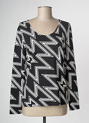 Pull coupe cintrée manches longues noir MARIA BELLENTANI femme
