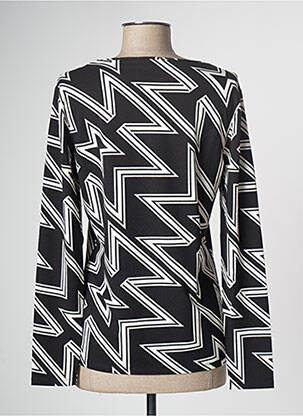 Pull coupe cintrée manches longues noir MARIA BELLENTANI femme