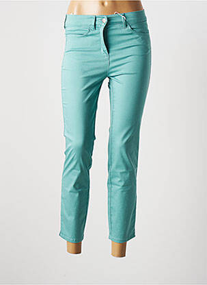 Pantalon 7/8 stretch taille basse bleu TONI femme