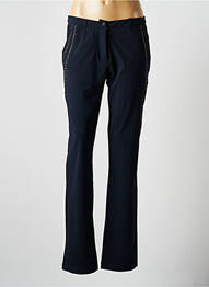 Pantalon chino fermeture zippée sous rabat boutonné taille haute noir PLATINE COLLECTION femme