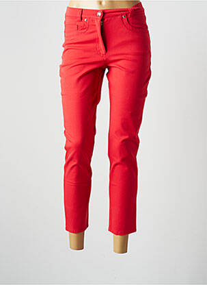 Pantalon 7/8 taille haute taille haute rouge FABER femme