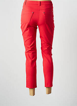 Pantalon 7/8 taille haute taille haute rouge FABER femme