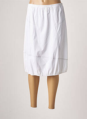 Jupe mi-longue taille normale blanc JEAN DELFIN femme