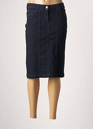 Jupe mi-longue stretch bleu AGATHE & LOUISE femme