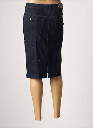 Jupe mi-longue stretch bleu AGATHE & LOUISE femme
