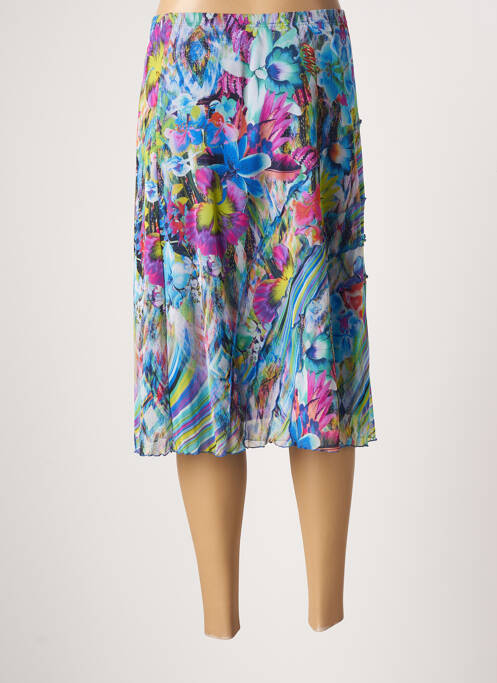 Jupe mi-longue bleu JEAN DELFIN pour femme