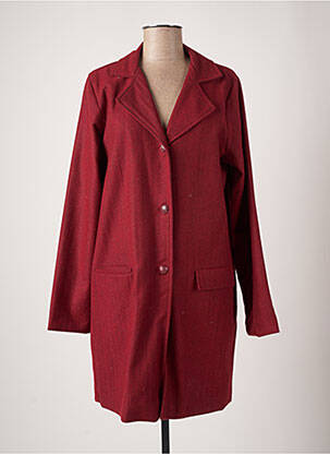Manteau long rouge AGATHE & LOUISE pour femme