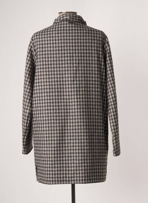 Manteau long gris AGATHE & LOUISE pour femme