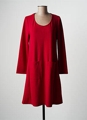 Robe mi-longue rouge 3322 pour femme