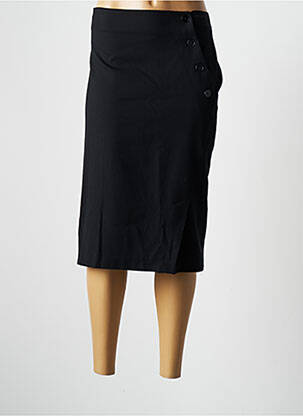 Jupe mi-longue taille haute noir GRIFFON femme