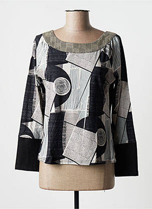 T-shirt gris AURA BY FIGURE LIBRE pour femme