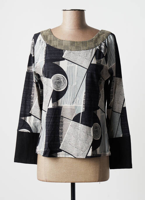 T-shirt gris AURA BY FIGURE LIBRE pour femme