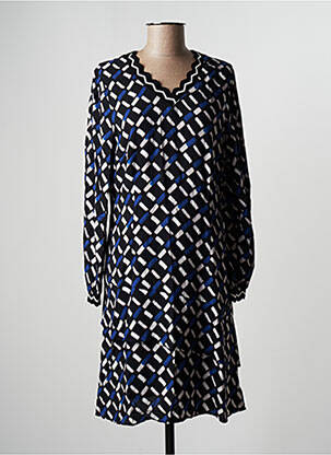 Robe mi-longue manches longues manches longues noir PAUSE CAFE femme