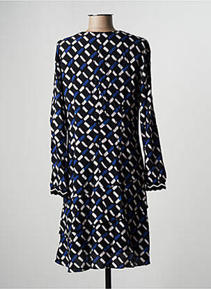 Robe mi-longue manches longues manches longues noir PAUSE CAFE femme