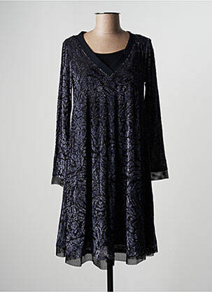 Robe courte manches longues manches longues noir 3322 femme