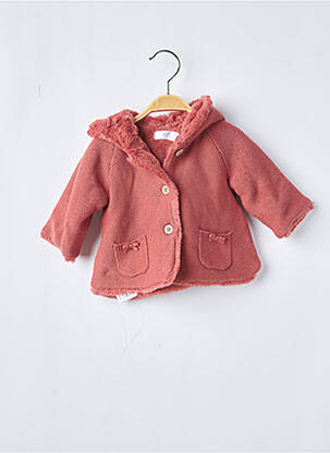 Gilet manches longues maille grosse maille rose MAYORAL fille
