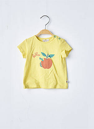 T-shirt stretch manches courtes jaune MOULIN ROTY fille