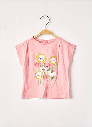T-shirt coupe droite manches courtes rose MAYORAL fille