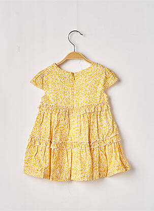 Robe mi-longue manches courtes manches courtes jaune MAYORAL fille