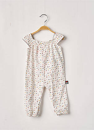 Combi-pantalon imprimé fantaisie manches courtes blanc BOBOLI fille