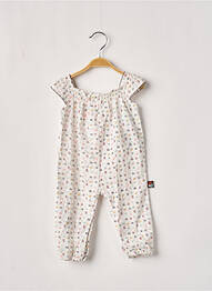 Combi-pantalon resserrée sur le bas manches courtes blanc BOBOLI fille
