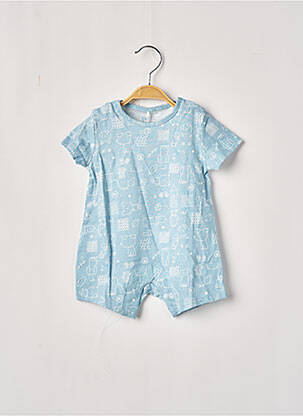Combishort coupe droite manches courtes bleu BOBOLI garcon