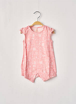 Combishort col rond manches courtes rose BOBOLI fille