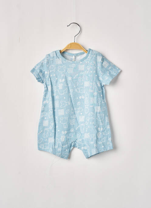 Combishort coupe droite manches courtes bleu BOBOLI garcon