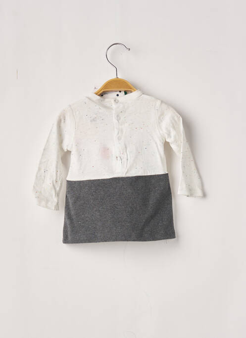 Robe mi-longue fermeture pressionnée manches longues gris BOBOLI fille