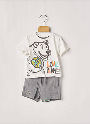 Ensemble short tissage jersey gris BOBOLI garcon
