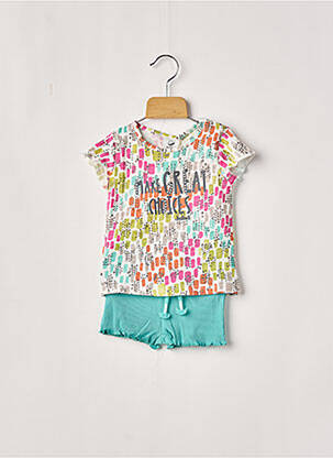Ensemble short manches courtes bleu BOBOLI fille