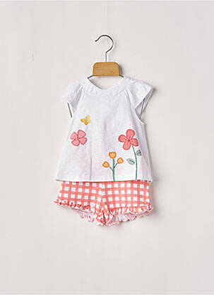 Ensemble short imprimé fleurs rose MAYORAL fille