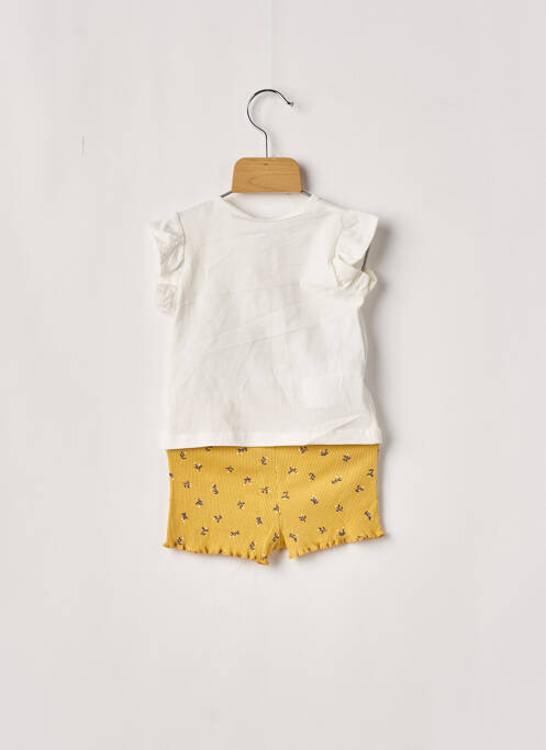Ensemble short manches courtes jaune BOBOLI fille