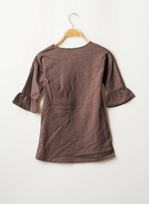 Robe mi-longue col rond manches 3/4 gris BOBOLI fille
