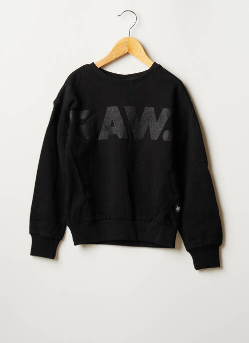 Sweat-shirt tissage jersey manches longues noir G STAR fille