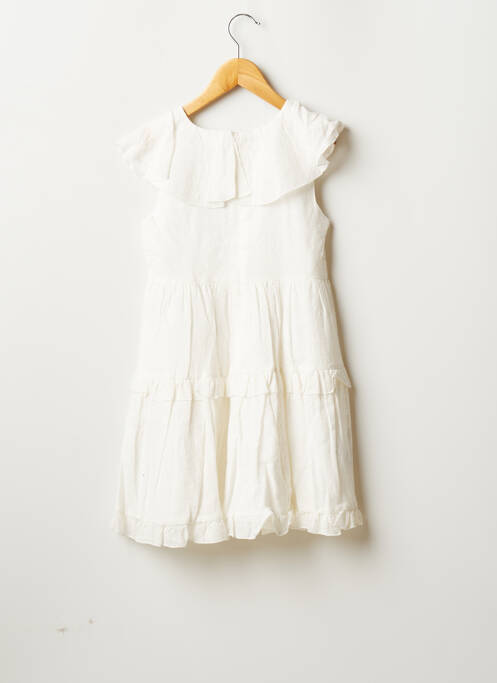 Robe mi-longue blanc MAYORAL pour fille
