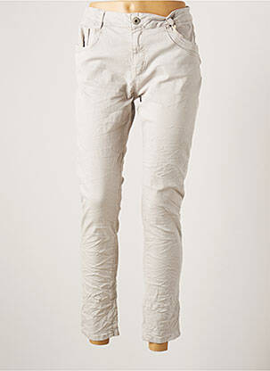Jeans coupe slim gris KAROSTAR pour femme