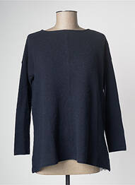 Pull tissage chiné manches longues bleu A.POIL femme