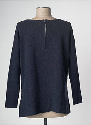 Pull tissage chiné manches longues bleu A.POIL femme