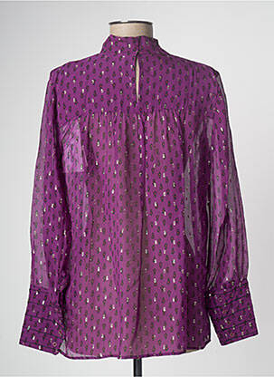 Blouse imprimé fantaisie manches longues violet BA&SH femme