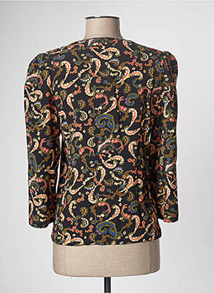 Blouse manches 3/4 manches 3/4 noir PABLO femme