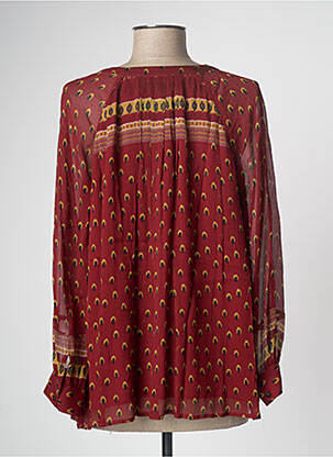 Chemisier tissage crêpe manches longues rouge BA&SH femme