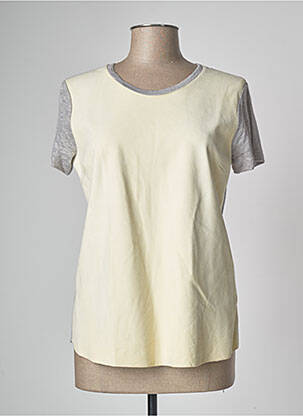 Top manches courtes manches courtes beige MAJESTIC FILATURES femme