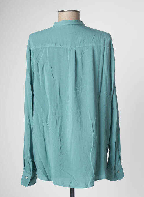 Blouse poignets boutonnés avec fente manches longues vert HARTFORD femme