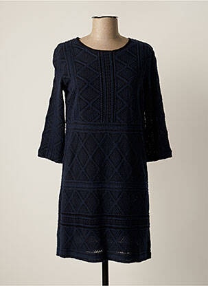Robe courte fermeture zippée au dos manches longues bleu VANESSA BRUNO femme